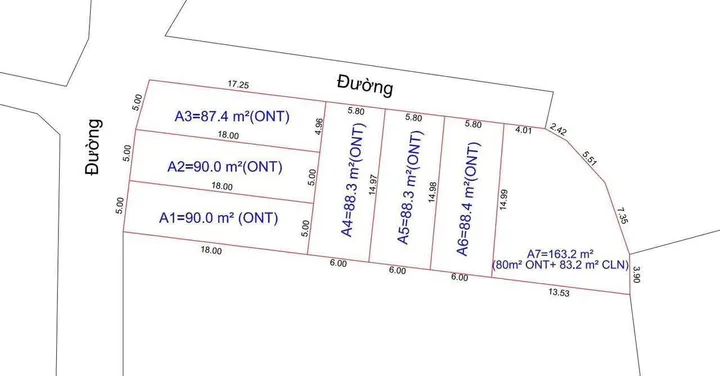 Bán đất 90m² ngang 5m giá 3.2 tỷ Xã Bình Xuyên