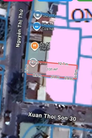Bán nhà Mặt tiền Nguyễn Thị Thử 130.8m² ngang 6m giá 5.9 tỷ Xã Xuân Thới Sơn
