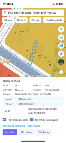Bán đất 201.9m² ngang 5.0m giá 2.9 tỷ Phường Tân Thành