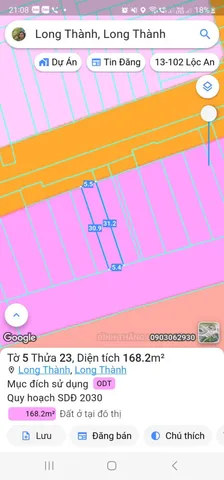 Bán đất 168m² ngang 5m giá 10 tỷ Xã Long Thành