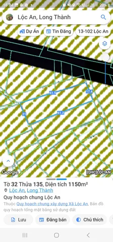 Bán đất 1150m² ngang 17,4m giá 5.5 tỷ Xã Long Thành