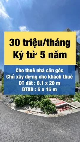 Cho thuê căn góc , chủ bao xây dựng Huỳnh Bá Chánh