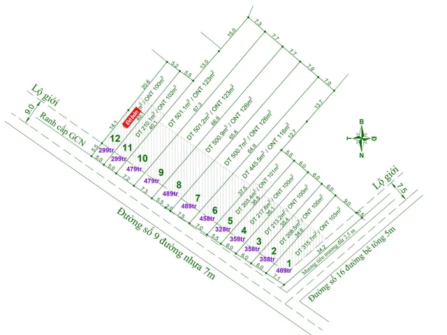 Bán đất 210m² giá 299 triệu Xã Đạ Tẻh 3