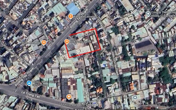 BÁN ĐẤT MẶT TIỀN TÂY THẠNH – 4.530m² NGANG 34m – CHỈ 317,1 TỶ