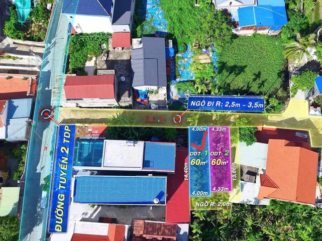 Bán 60 m Thiên Hương , cách đường liên thôn 20m . Ngõ ô tô.l/h:076.231.9990 e Thuý