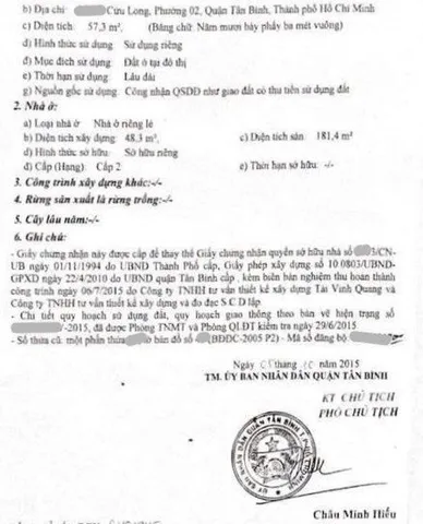 Bán Nhà riêng 57m2 giá 8.5 tỷ tại Phường Tân Sơn Nhất TP. Hồ Chí Minh