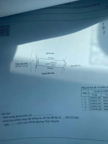 Bán 97.7 m Hoa Động cách đường thôn 30 m . Ngõ ô tô . L/h:076.231.9990 e Thuý