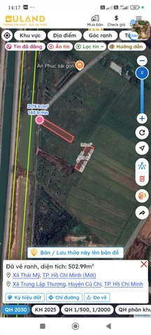 Bán đất 500m² giá 2 tỷ Xã Thái Mỹ