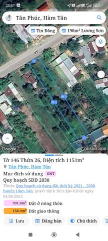 Bán đất 1150m² có sẵn 507m² thổ cư ngang 12m giá 2.7 tỷ tại Xã Tân Minh