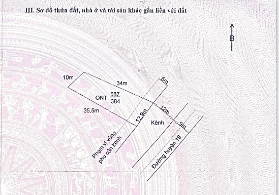Bán đất 384m² ngang 13m giá 2.8 tỷ Xã Mỹ Lệ