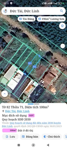 Bán đất 100m² ngang 5m giá 950 triệu Xã Hoài Đức