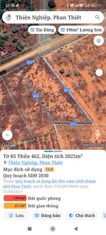 Bán đất 2024m² ngang 25,5m giá 8 tỷ Phường Mũi Né