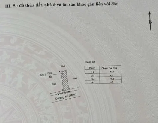 Bán đất 80.1m² ngang 4m giá 900 triệu Xã Mỹ Lệ