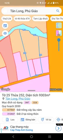 Bán đất Phú Giáo 9626.4m² ngang 48m giá 6.3tỷ Xã An Long Kiến bên đường quy hoạch cao tốc