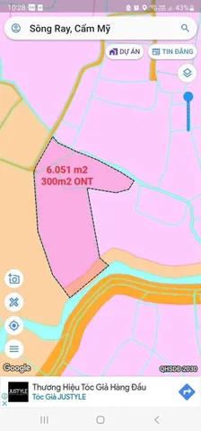 Bán đất 6376.9m² ngang 42m giá 6 tỷ Xã Sông Ray