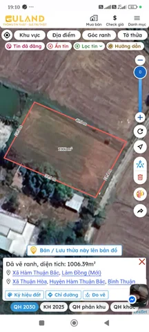 Bán đất 1006m² giá 240 triệu Xã Hàm Thuận Bắc