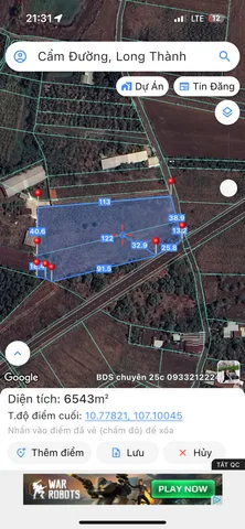 Bán đất 6543m² ngang 38m giá 32 tỷ Xã Xuân Đường