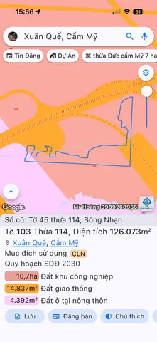 Bán đất 20000.3m² ngang 500m giá 140 tỷ Xã Xuân Quế