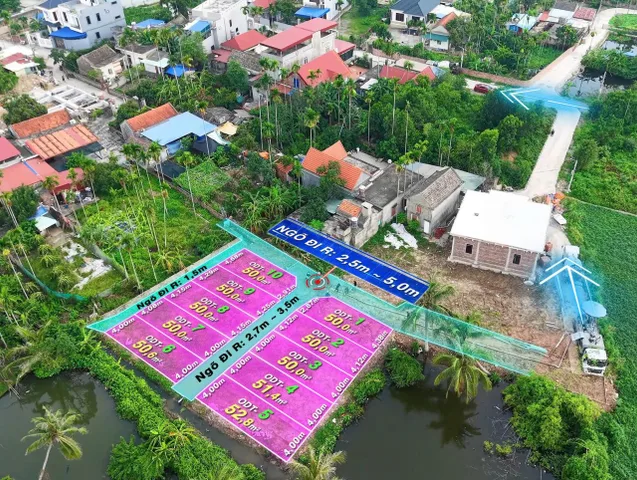 bán 10 lô f0 dt 50m² ngang 4m giá 980 triệu Phường Thiên Hương Thủy Nguyên.l/h:076.231.9990 e Thúy