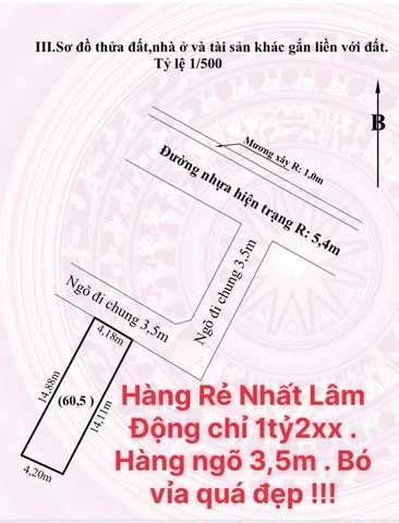 Bán 60 m Lâm Động , ngõ ô tô vào tận nơi . L/h:076.231.9990 e Thuý
