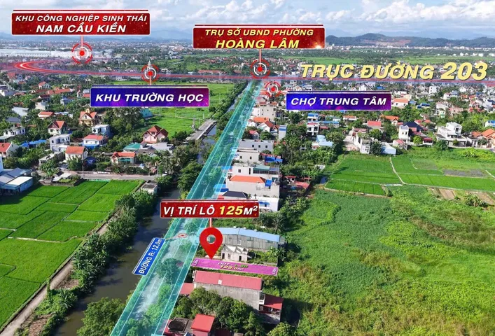 Bán 125 m Lâm Động mặt đường quy hoạch trải nhưa 12 m gần đường vành đai 2 . L/h:076.231.9990 e Thúy