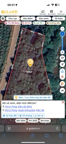 Bán đất 885.2m² giá 3.04 tỷ Xã Cư Pơng
