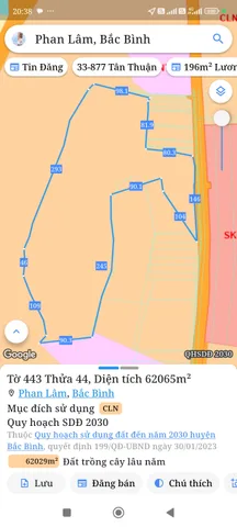 Bán đất 65730m² ngang 146m giá 25 tỷ Xã Phan Sơn