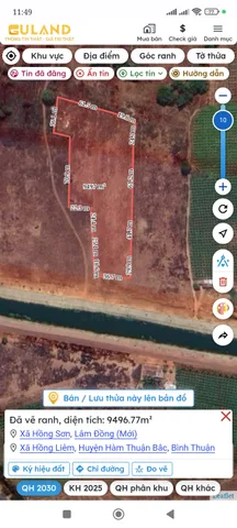 Bán đất 9436m² ngang 36m giá 1.4 tỷ Xã Hồng Sơn