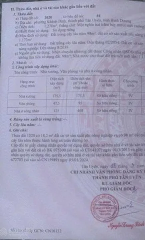 Bán nhà xưởng 1.270m2 có chứng nhận tài sản trên đất, chứng nhận PCCC, pháp lý đầy đủ.