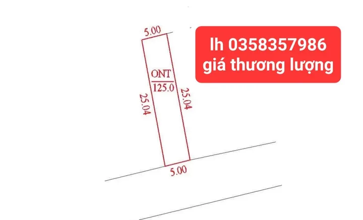 Bán đất 125m² full thổ cư ngang 5m giá 5.25 tỷ tại Xã Sóc Sơn