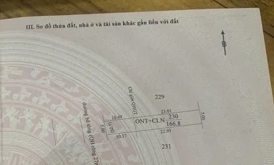 Bán đất 166.8m² giá 320 triệu Phường Cư Bao