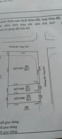 Bán đất 93m² giá 750 triệu Phường Thành Nhất