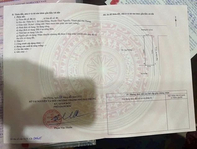 Bán 58 m Lâm Động đường thôn thông các ngả ngay đường vành đai 2  .l/h :076.231.9990 e Thúy