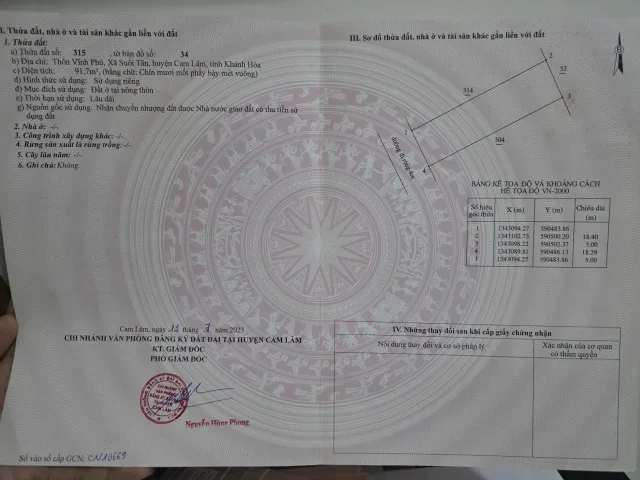 Đất dính quy hoạch 91,7m² thổ cư Suối Tân, giá chỉ 500tr – săn suất TĐC