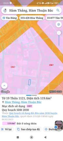 Bán đất 119m² giá 1.3 tỷ Phường Hàm Thắng