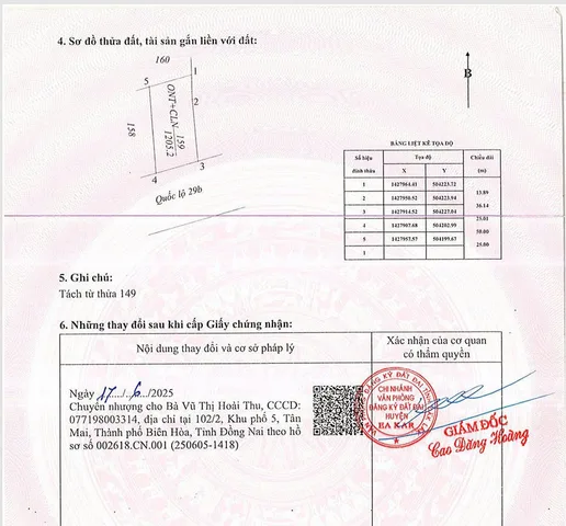 Bán đất MT QL29 1212.6m² ngang 25m giá 2.13 tỷ Xã Ea Knốp