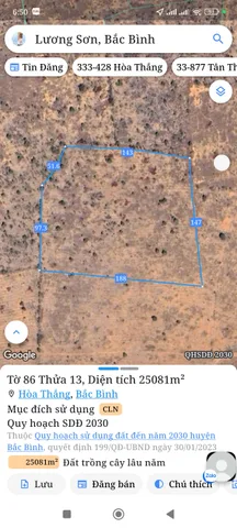 Bán đất 25080m² Xã Hòa Thắng