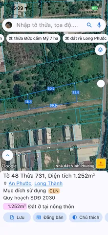 Bán đất 1251.8m² ngang 20m giá 12 tỷ Xã An Phước