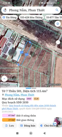 Bán đất 120m² ngang 5m giá 890 triệu Phường Bình Thuận