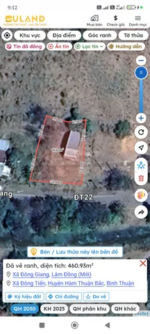 Bán đất 458m² ngang 20m giá 680 triệu Xã Đông Giang