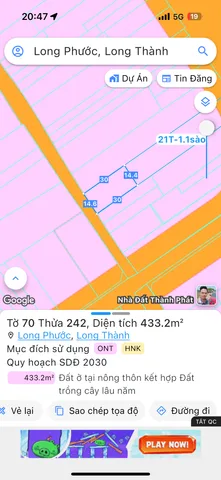 Bán đất 433m² ngang 14m giá 4.5 tỷ Xã Long Phước