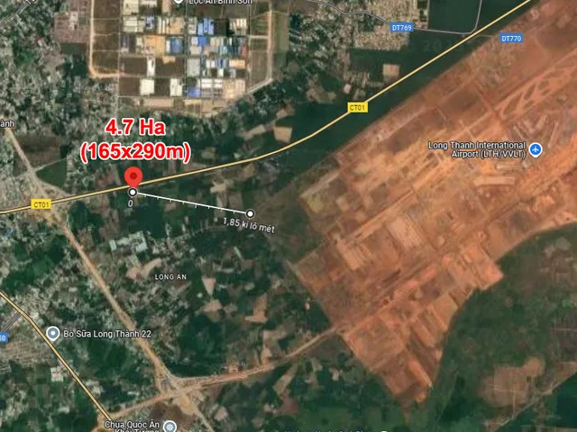 ⭐️⭐️⭐️ Giảm sốc 65 tỷ! 4.7Ha Đất SHR Sát sân bay Long Thành – Long An Đồng Nai