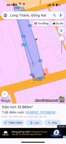Bán đất 8741m² ngang 45m giá 45 tỷ Xã Phước Thái