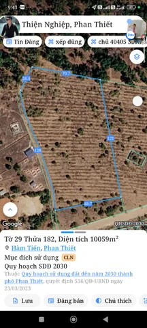 Bán đất 10058,6m² ngang 128m giá 15 tỷ Phường Mũi Né