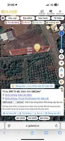 Bán đất 185.5m² giá 450 triệu Xã Ea Drông