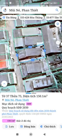 Bán đất 150,1m² ngang 8,5m giá 2.7 tỷ Phường Mũi Né