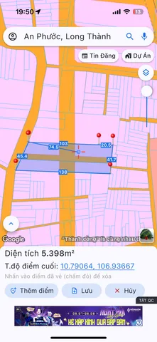Bán đất 5389m² ngang 45m giá 48 tỷ Xã An Phước