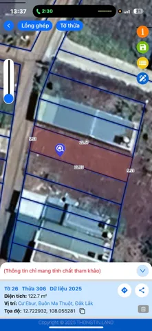 Bán đất 122.5m² giá 2.25 tỷ Phường Buôn Ma Thuột