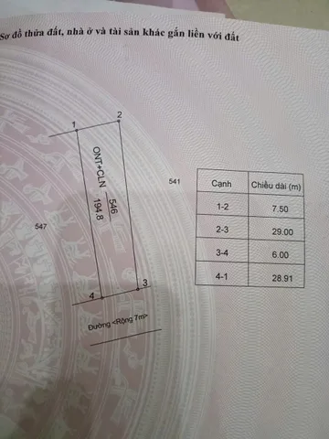 Bán đất 194.8m² giá 2.3 tỷ Phường Tân An
