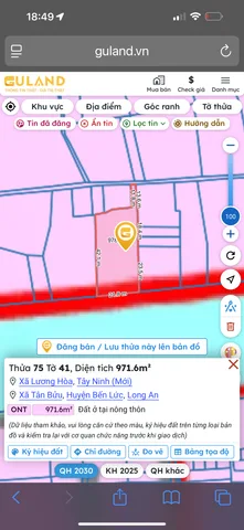Bán đất 971.6m² ngang 20m giá 6 tỷ Xã Lương Hòa